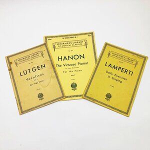 Schirmer's Library of Musical Classics Lot of 3 Sheet Music Books Lutgen Lampert